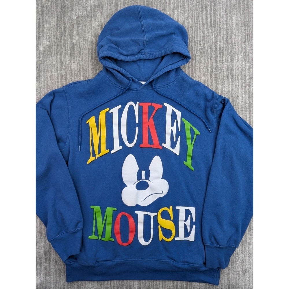 Disney Mickey Mouse Blue Pullover Graphic Hoodie Mickey and Friends Medium
